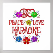 Peace Love Karaoke Poster (Voorkant)