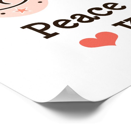 Peace Love Karaoke Poster (Hoek)