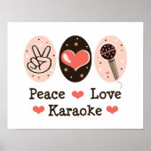 Peace Love Karaoke Poster (Voorkant)