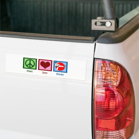 Peace Love Karate Bumpersticker (Op Truck)