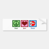 Peace Love Karate Bumpersticker (Voorkant)