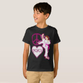 Peace Love Karate Girl Customize Personalized T-shirt (Voorkant volledig)