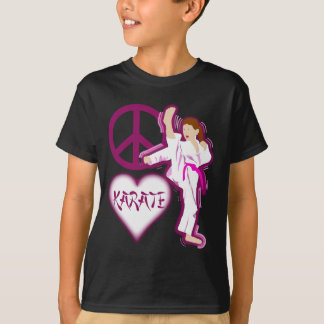 Peace Love Karate Girl Customize Personalized T-shirt