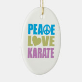 Peace Love Karate Keramisch Ornament (Rechts)