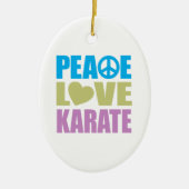 Peace Love Karate Keramisch Ornament (Voorkant)