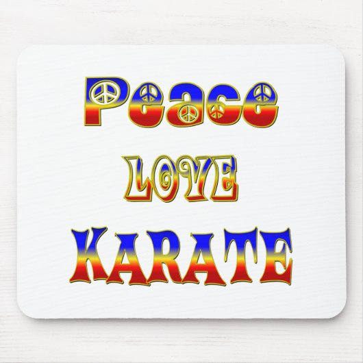 Peace Love Karate Muismat (Voorkant)