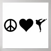 Peace Love Karate Poster (Voorkant)