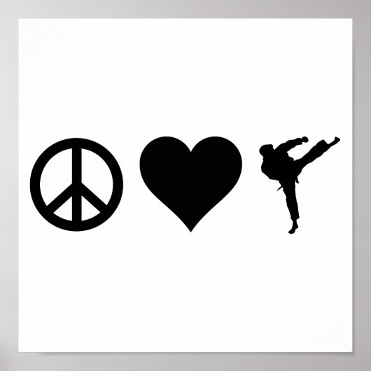 Peace Love Karate Poster (Voorkant)