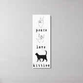 Peace Love Katten Cat Lover Art Canvas Afdruk (Voorkant)
