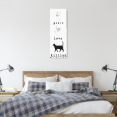 Peace Love Katten Cat Lover Art Canvas Afdruk (Insitu (Slaapkamer))