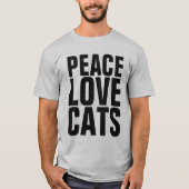 PEACE LOVE KATTEN T-shirts (Voorkant)