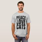 PEACE LOVE KATTEN T-shirts (Voorkant volledig)