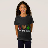 Peace Love kerstboom Buffalo T-shirt (Voorkant volledig)
