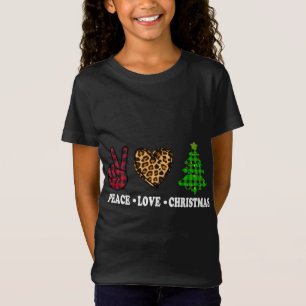 Peace Love kerstboom Buffalo T-shirt