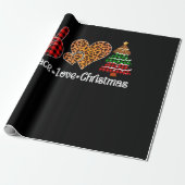 Peace Love kerstboomstructuur Plays Cadeaupapier (Uitgerold)