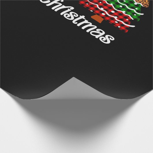 Peace Love kerstboomstructuur Plays Cadeaupapier (Hoek)