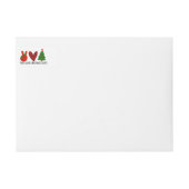 Peace Love kerstfeestdag Return-adres (Voorkant)