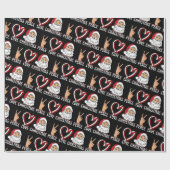 Peace Love Kerstmis Cadeaupapier (Vlak)