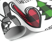 Peace Love Kerstmis Cadeaupapier (Rol Hoek)