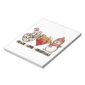 Peace Love Kerstmis Notitieblok (Linkerzijde)