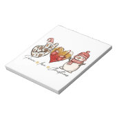 Peace Love Kerstmis Notitieblok (Linkerzijde)