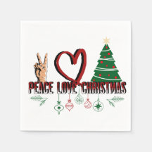 Peace Love Kerstmis roestvrij