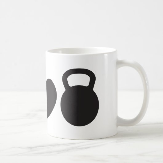 Peace, Love & Kettlebell"-Mok Koffiemok (Rechts)