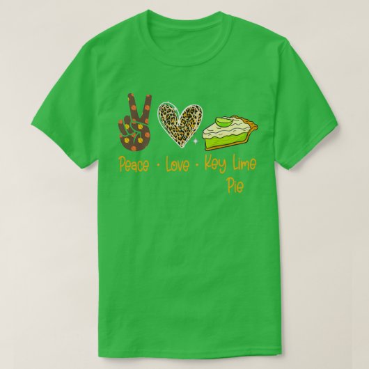Peace love key Limoen Pie T-shirt (Design voorkant)