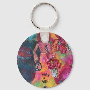 Peace & Love Keychchain Sleutelhanger