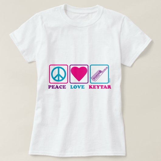 Peace Love Keytar T-shirt (Design voorkant)