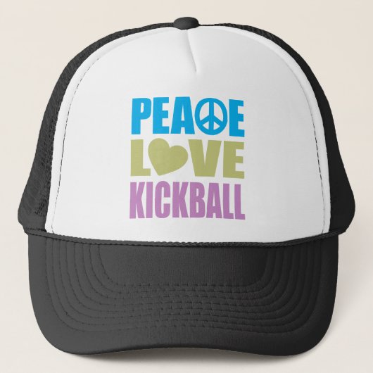 Peace Love Kickball Trucker Pet (Voorkant)