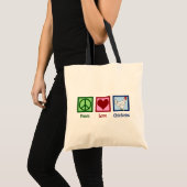 Peace Love Kickens Tote Bag (Voorkant (product))