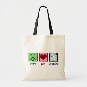 Peace Love Kickens Tote Bag