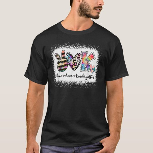 Peace Love Kindergarten Back to School Team Kinder T-shirt (Voorkant)
