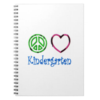 Peace Love Kindergarten School Kind Grade Teacher Notitieboek