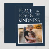 Peace Love & Kindness Holiday - kerstfotokaart (Voorkant / Achterkant)