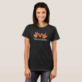 Peace Love Kindness I Love You Sign Language Anti T-shirt (Voorkant volledig)