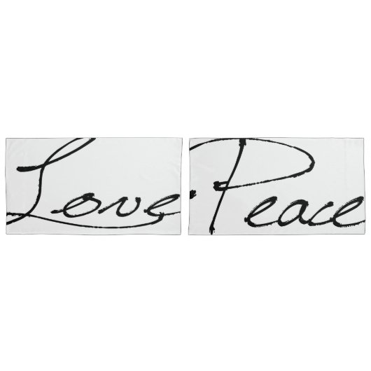 Peace & Love King Pillow Hoesjes Kussensloop (Voorkant-Set)
