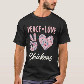 Peace Love Kippen Kippen Boer Lover T-shirt
