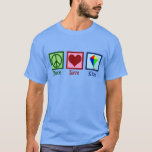 Peace Love Kites Cute Kite Festival T-shirt<br><div class="desc">Een schattig cadeau voor het kietfestival voor iemand die graag vliegende vliegers in het park heeft.</div>