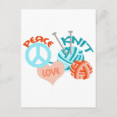 PEACE LOVE KNIT BRIEFKAART (Voorkant)