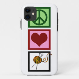 Peace Love Knit iPhone 11 Hoesje