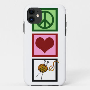 Peace Love Knit iPhone 11 Hoesje