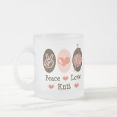 Peace Love Knit Frosted Mok (Links)