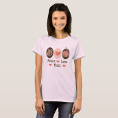 Peace Love Knit Knitting T-shirt (Voorkant volledig)
