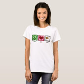 Peace Love Knitting Cute Women's T-shirt (Voorkant volledig)