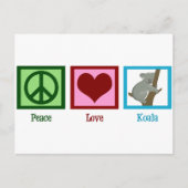 Peace Love Koala Beer Briefkaart (Voorkant)