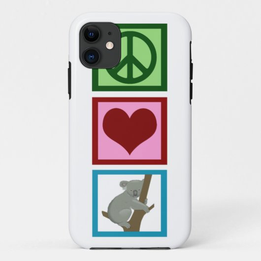 Peace Love Koala Beer Case-Mate iPhone Case (Achterkant)