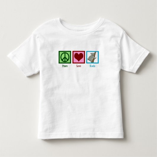Peace Love Koala Beer Kinder Shirts (Voorkant)