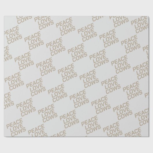 Peace Love Koeien Cadeaupapier (Vlak)